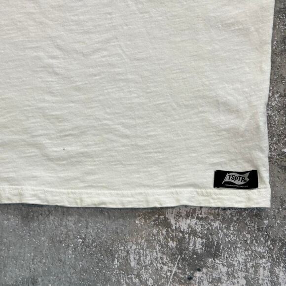 White Slub Cotton Blank T Shirt! TSPTR Made in Japan. Size Medium - Picture 3 of 7